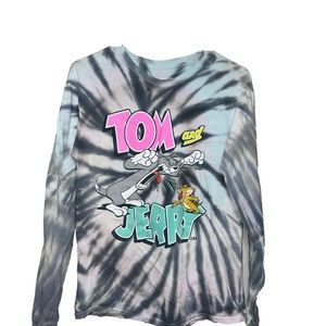 Tom and Jerry Tie-Dye Long Sleeve Shirt